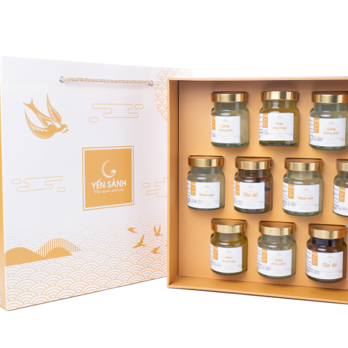 Combo 10 hũ Yến nguyên chất Size 70ml ( Túi xách/ Hộp quà)