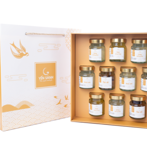 Combo 10 hũ Yến nguyên chất Size 70ml ( Túi xách/ Hộp quà)